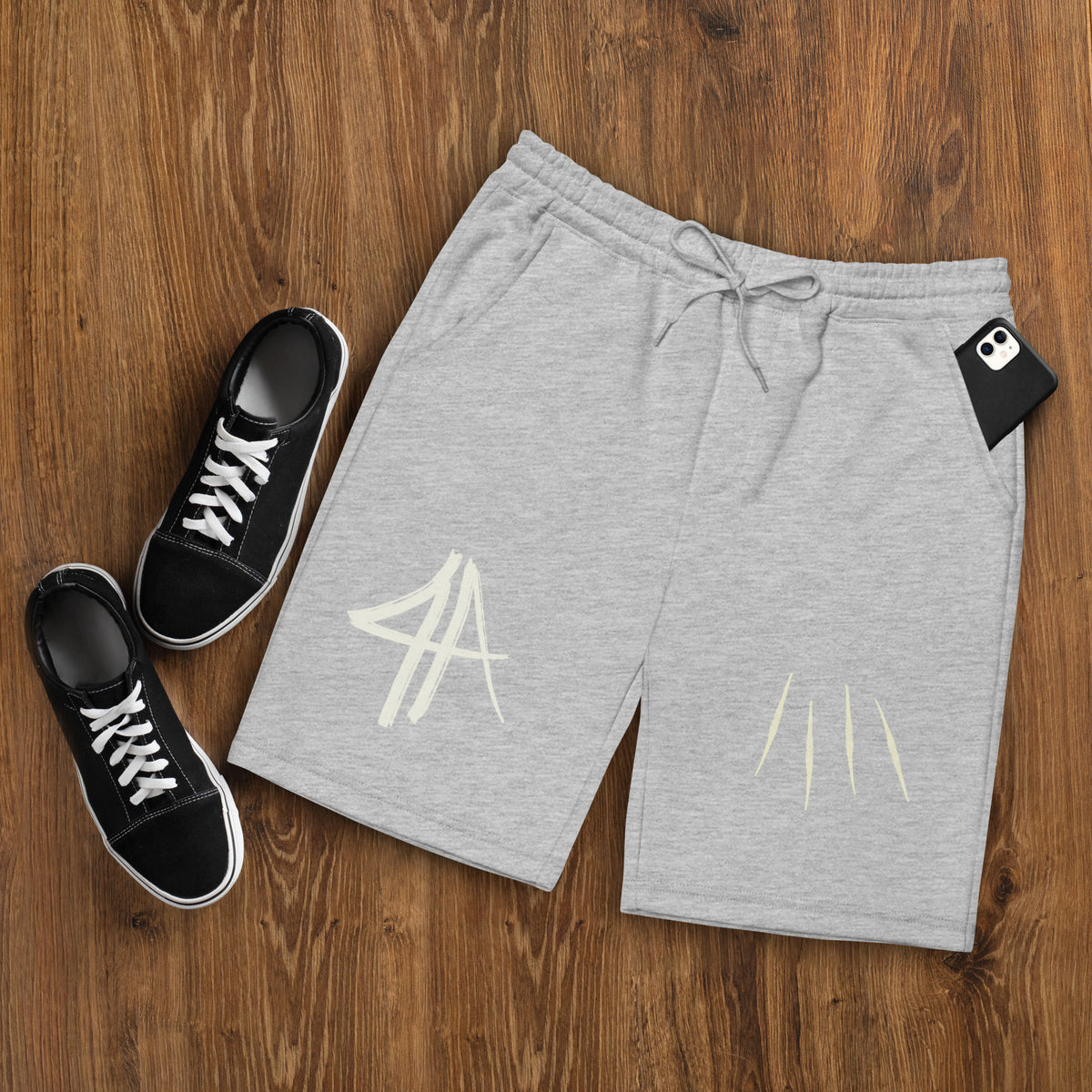 '4A' Ink Signature Fleece Shorts